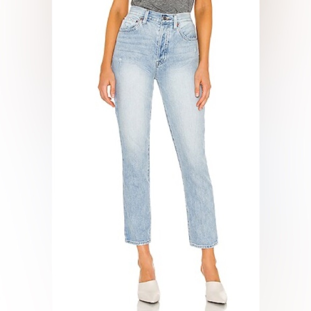 NWT Pistola Keaton High Rise Slim Straight Denim Jeans in Morning Sky Size 26